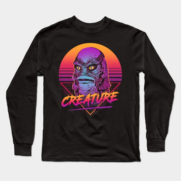 Retro Creature Long Sleeve T-Shirt by ddjvigo